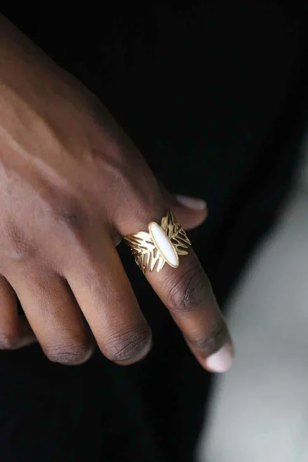 Femmes Saheline Bague Ajustable Blanc Tess