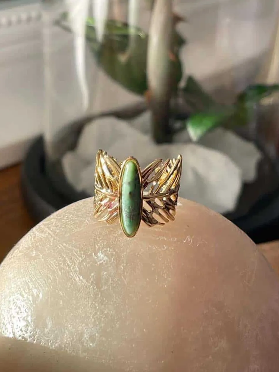 bague_ajustable_vert_tess_0.webp Femmes Saheline Bague Ajustable Vert Tess