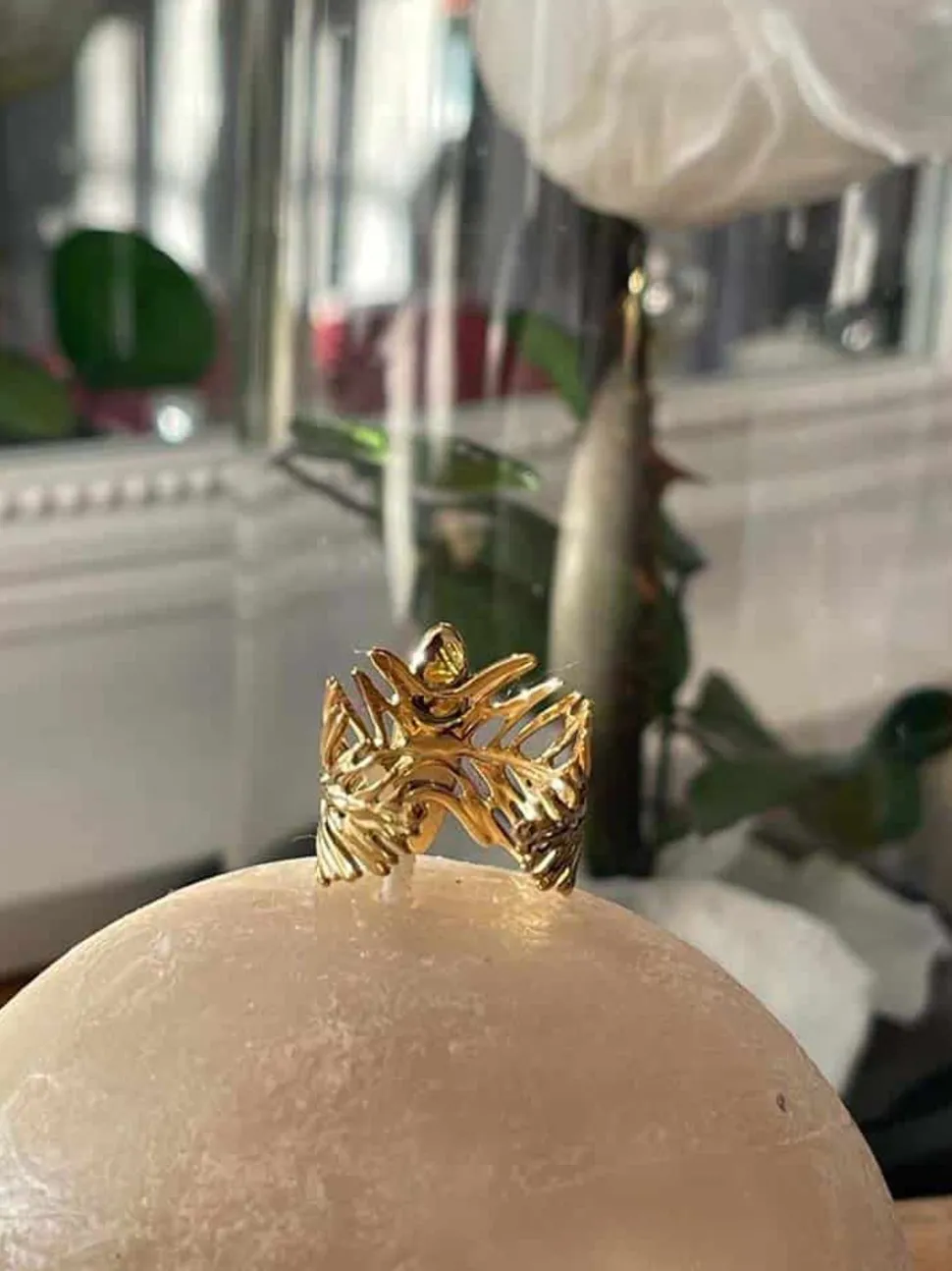 bague_ajustable_vert_tess_2.webp Femmes Saheline Bague Ajustable Vert Tess