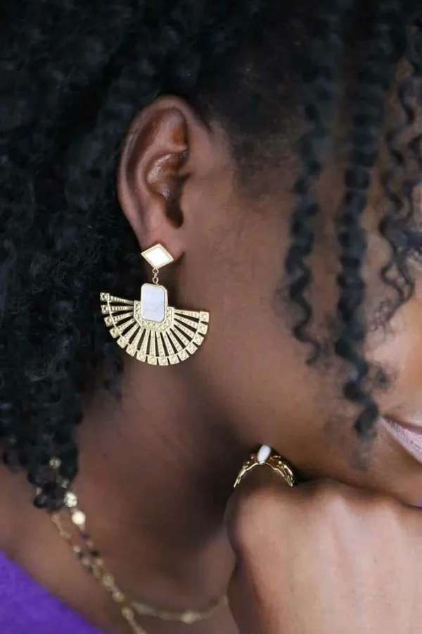 Femmes Saheline Boucles D'Oreille Nacre Sandy