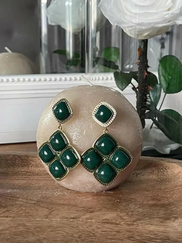 Femmes Saheline Boucles D'Oreille Vert Adele