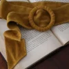 Femmes Saheline Ceinture Cuir Daim Jaune Sacha