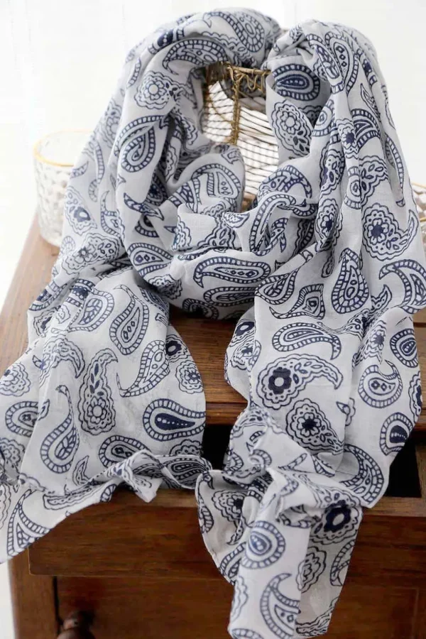 Homme Saheline Foulard Bleu Valentin