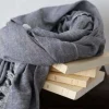 Homme Saheline Foulard Homme Gris Fonce Louis