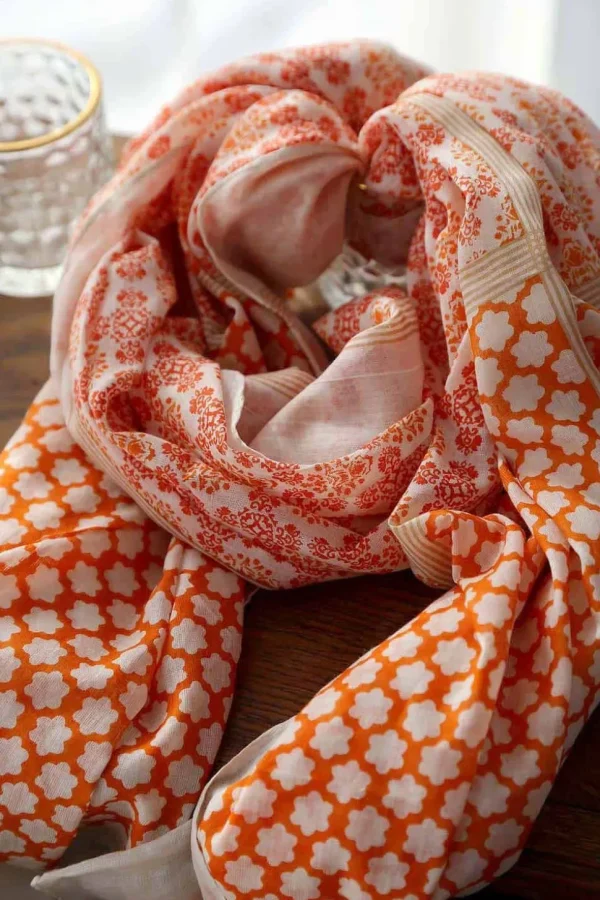 Homme Saheline Foulard Homme Orange Bradley