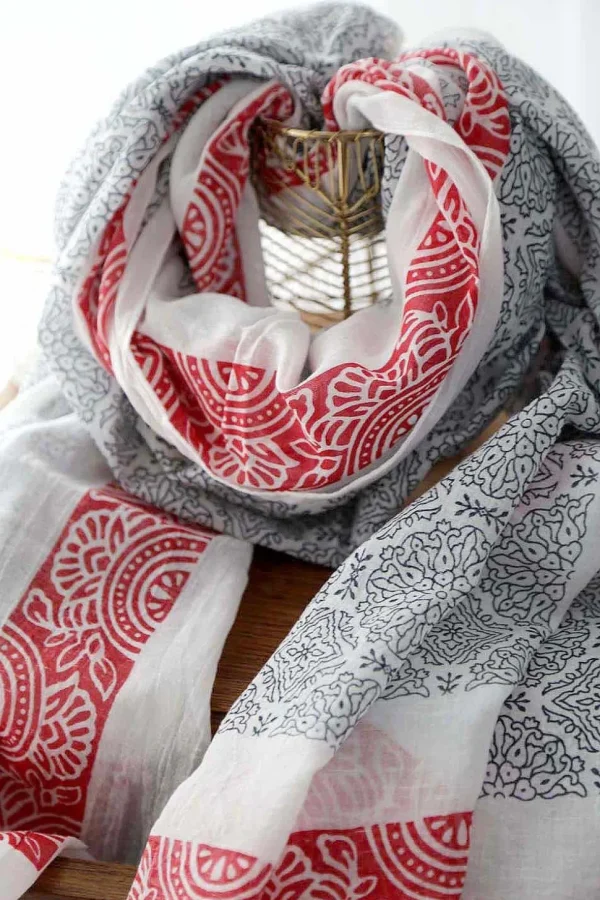 Homme Saheline Foulard Rouge Eliott