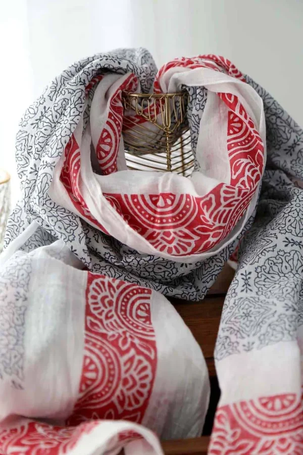 Homme Saheline Foulard Rouge Eliott