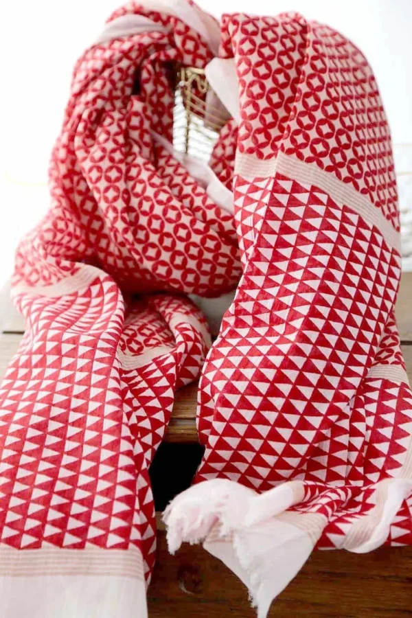 Homme Saheline Foulard Rouge Kenta