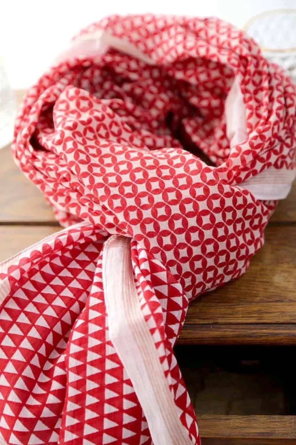 Homme Saheline Foulard Rouge Kenta