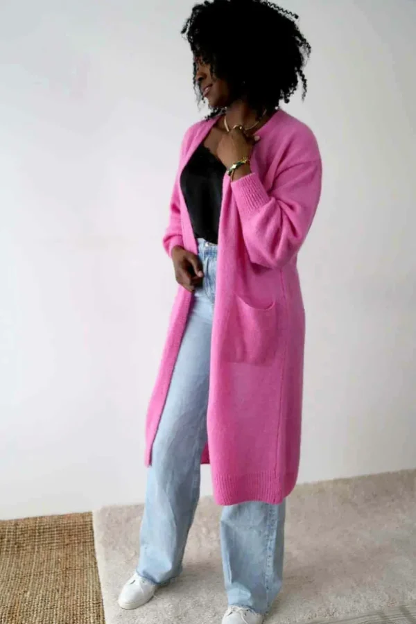 Femmes Saheline Gilet Long Rose Dan