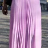 Femmes Saheline Jupe Plissee Midi Violet Lilas Caudy