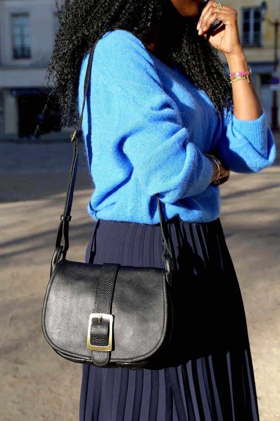 jupe_plissee_uni_bleu_cau_0.webp Femmes Saheline Jupe Plissee Uni Bleu Caudy
