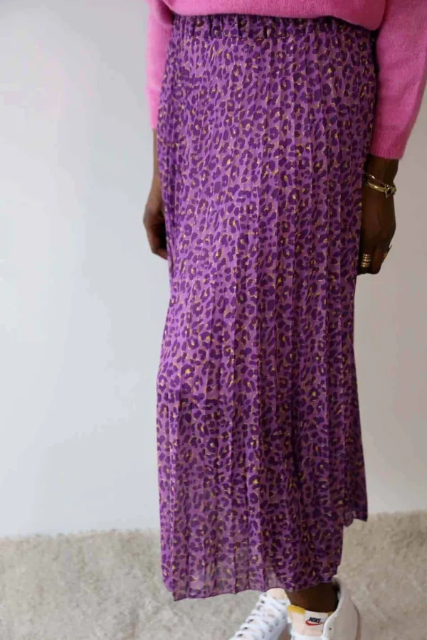 Femmes Saheline Jupe Plissee Violet Nimalia
