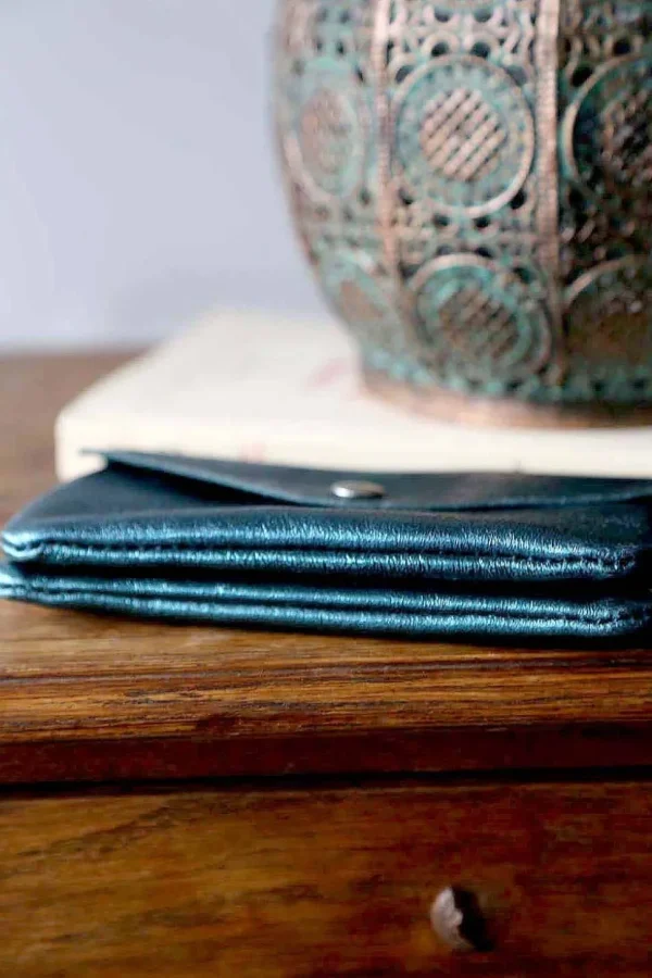 Femmes Saheline Porte-Cartes Bleu Petrole Lorna