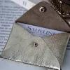 Femmes Saheline Porte-Cartes En Cuir Dore Ayden