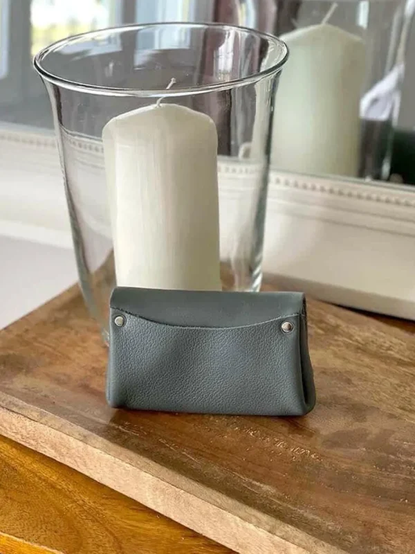 Femmes Saheline Porte-Monnaie Gris Acier Deepa
