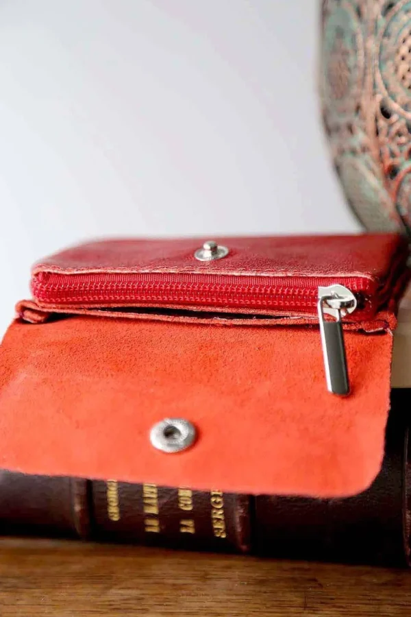 Femmes Saheline Porte-Monnaie Rouge Awa