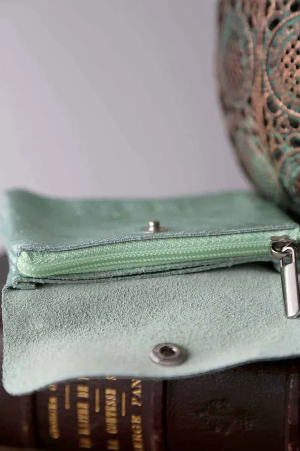 Femmes Saheline Porte-Monnaie Vert Eau Pastel Awa