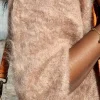 Femmes Saheline Pull Marron Camel Teddy