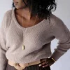 Femmes Saheline Pull Mohair Taupe Ozzie