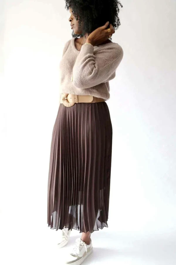 Femmes Saheline Pull Mohair Taupe Ozzie