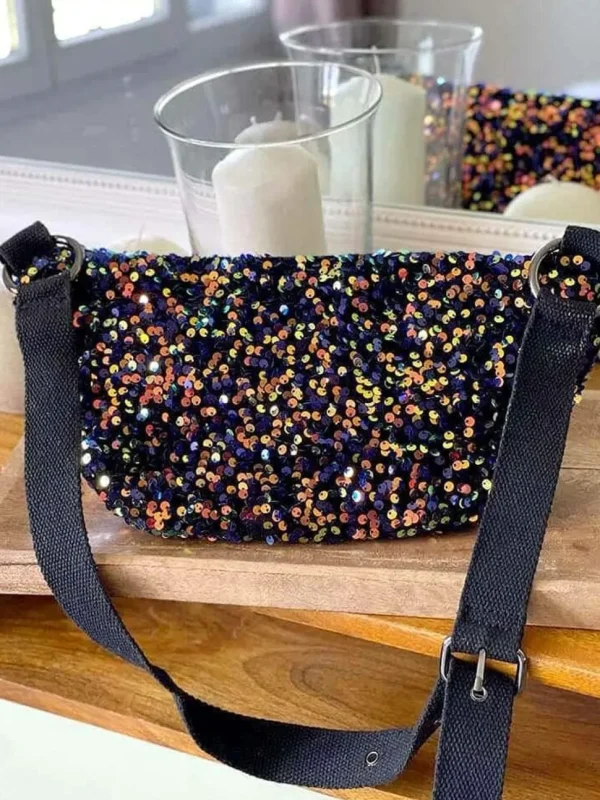 Femmes Saheline Sac Banane Bleu Peche A Sequins Laumy