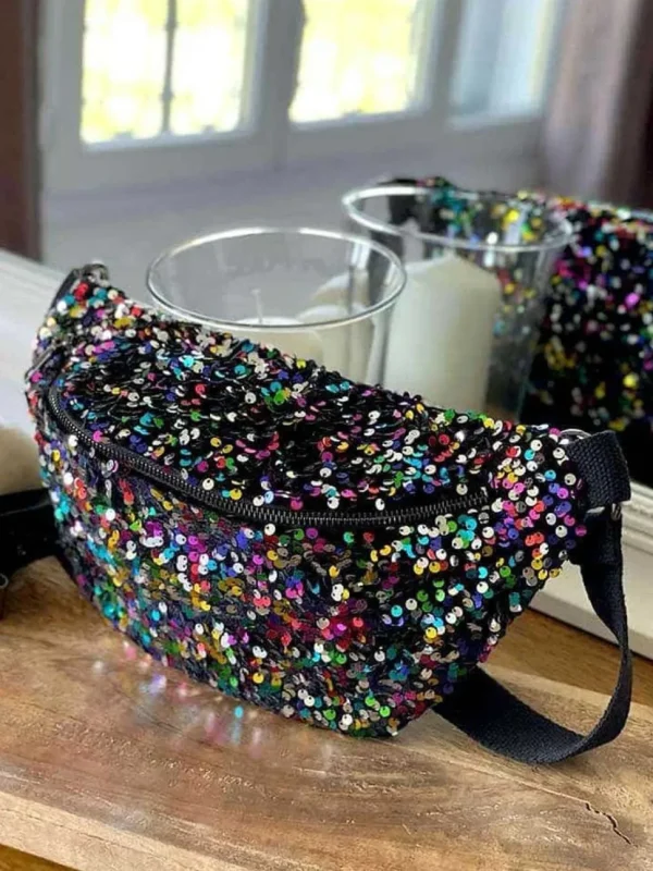 Femmes Saheline Sac Banane Rose Multico A Sequins Laumy