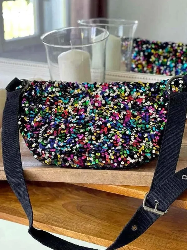 Femmes Saheline Sac Banane Rose Multico A Sequins Laumy