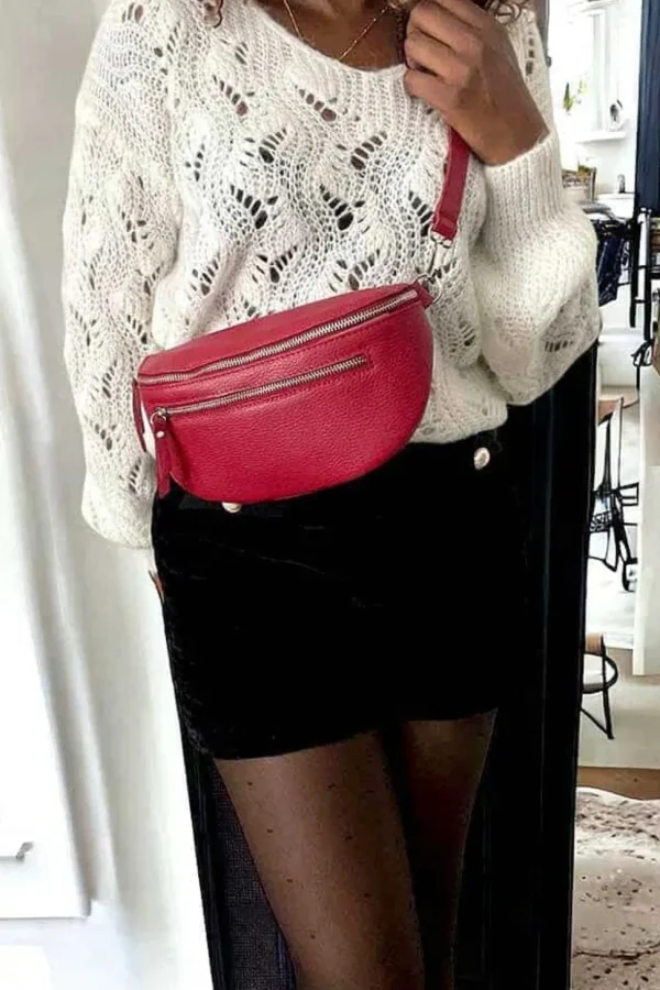 Femmes Saheline Sac Banane Rouge Cerise Chelby