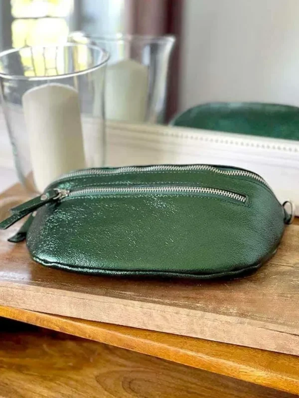 Femmes Saheline Sac Banane Vert Emeraude Irise June