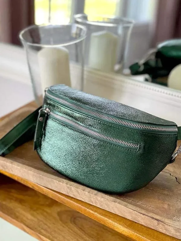 Femmes Saheline Sac Banane Vert Emeraude Irise June