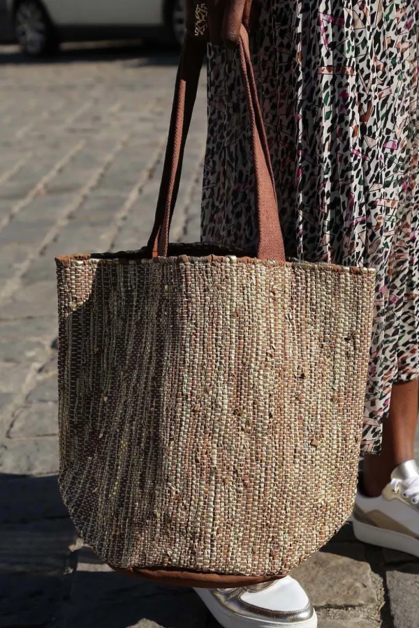 Femmes Saheline Sac Marron Sable Dore Steff