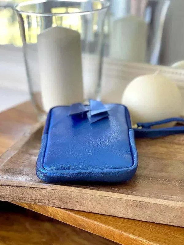 Femmes Saheline Sac Portable En Cuir Bleu Kira