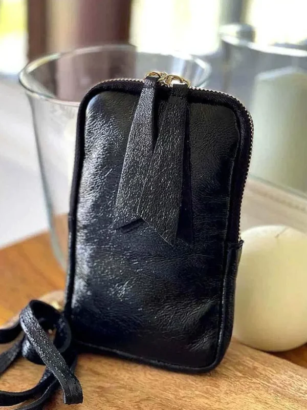 Femmes Saheline Sac Portable En Cuir Noir Kira