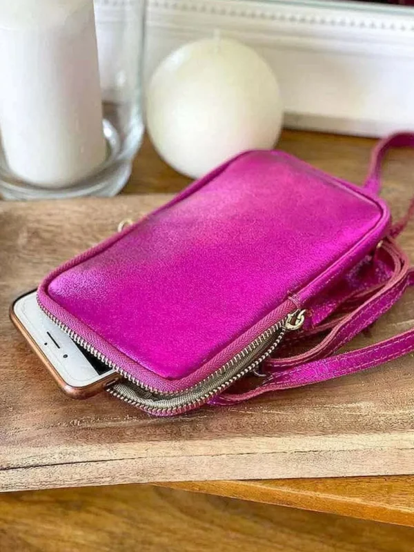 Femmes Saheline Sac Portable En Cuir Rose Kira