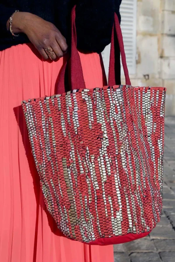 Femmes Saheline Sac Rouge Dore Lany