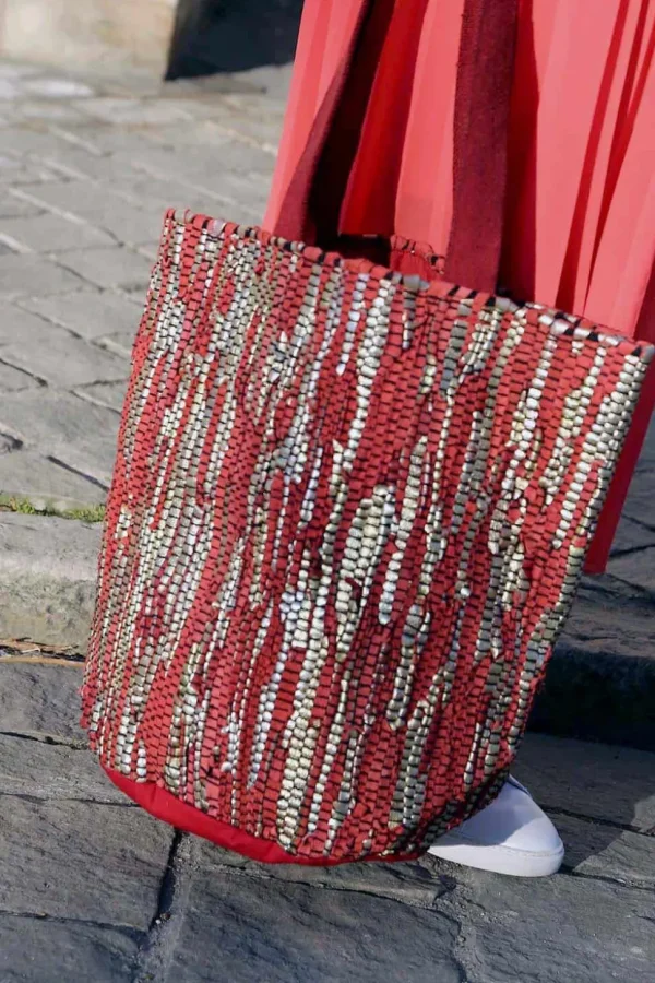 Femmes Saheline Sac Rouge Dore Lany