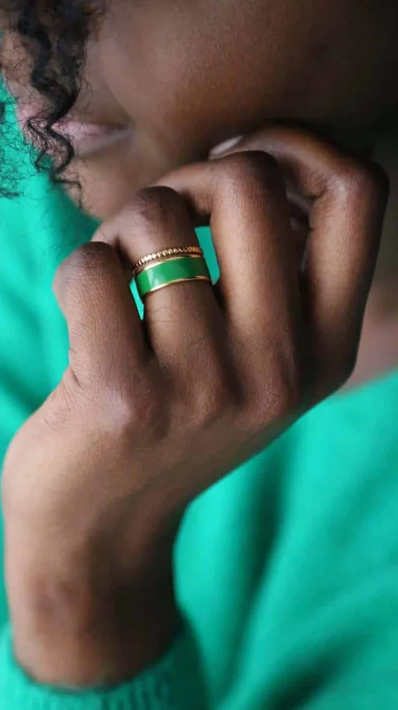 Femmes Saheline Bague Ajustable Vert Dulce