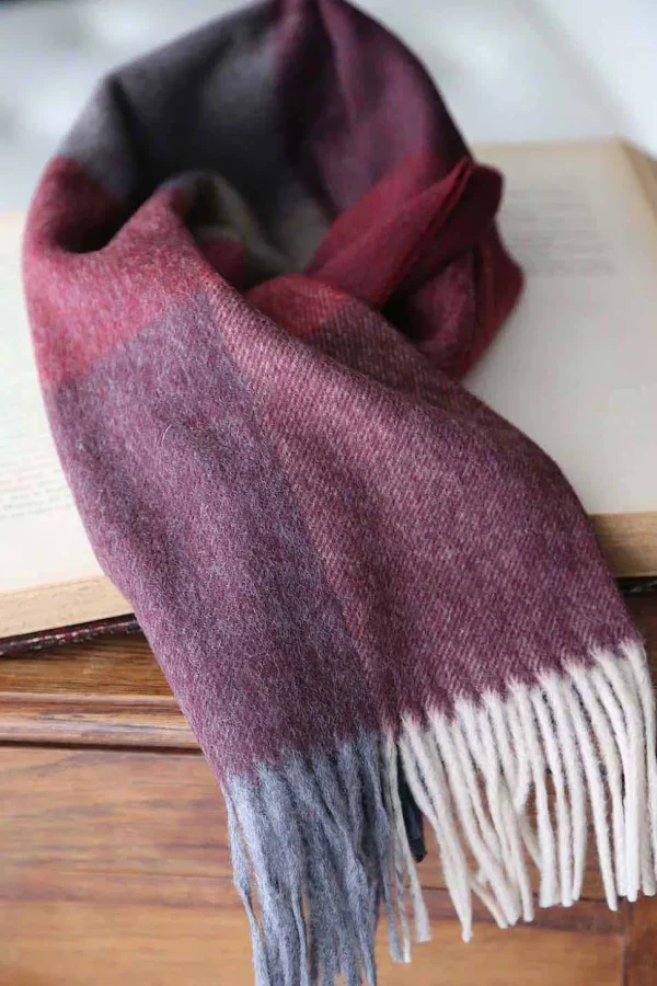 Homme Saheline Echarpe Rouge Bordeaux Tonyo