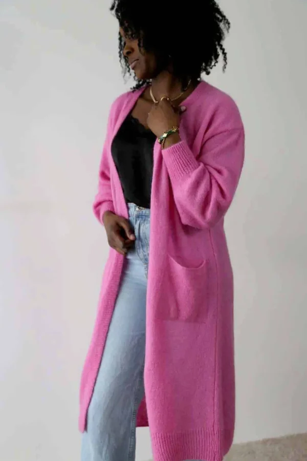 Femmes Saheline Gilet Long Rose Dan