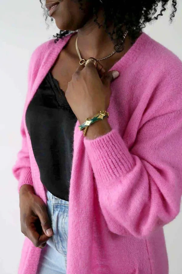 Femmes Saheline Gilet Long Rose Dan