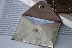 Femmes Saheline Porte-Cartes En Cuir Dore Ayden