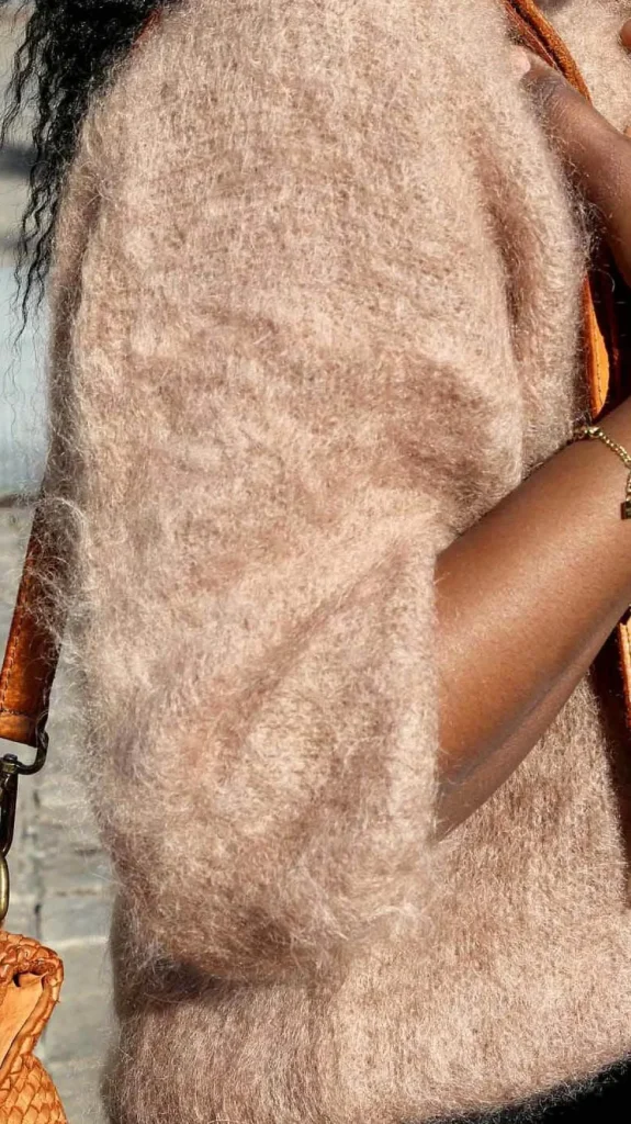 Femmes Saheline Pull Marron Camel Teddy