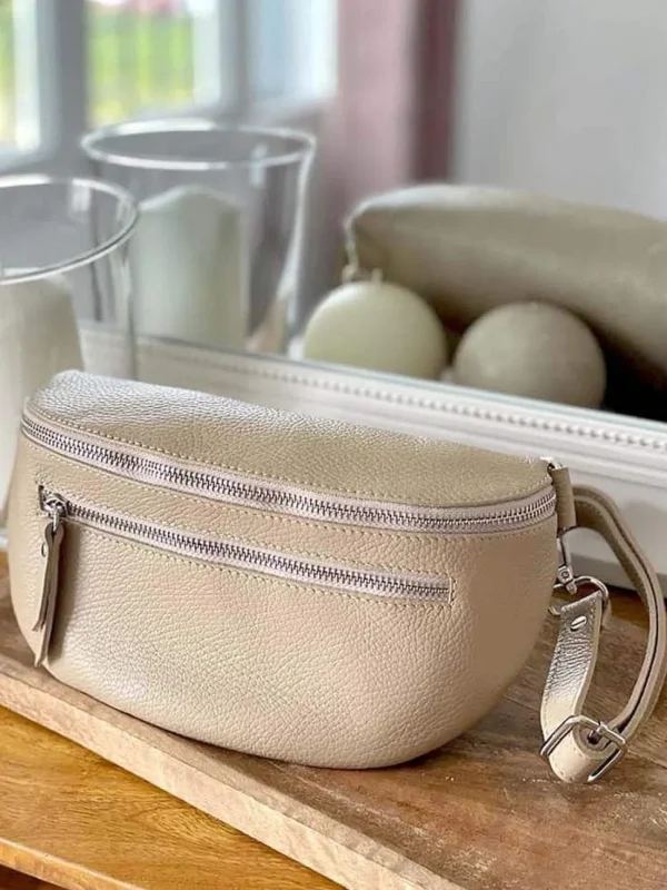 Femmes Saheline Sac Banane Beige Ecru Chelby